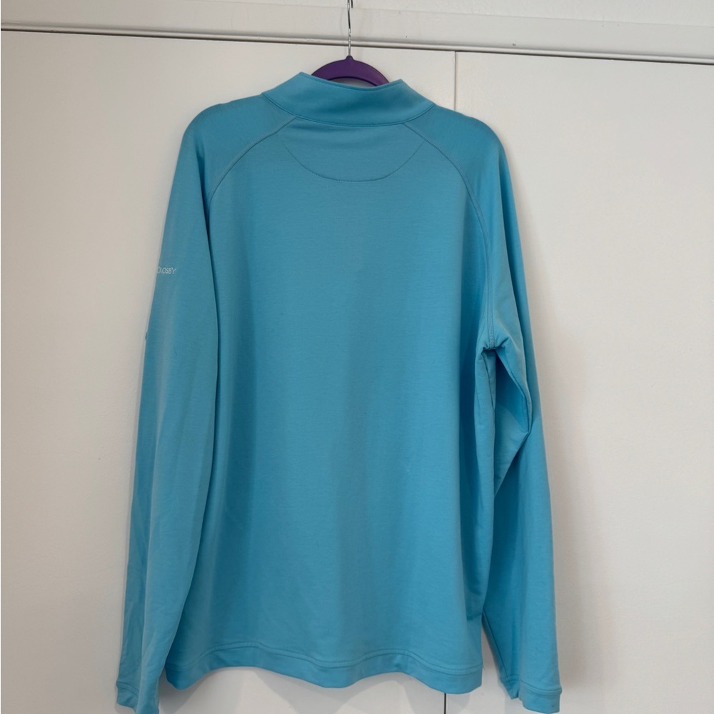 Peter Millar Seaside Men’s XXL Quarter Zip | Light Blue | Crosby Club - Picture 2 of 4